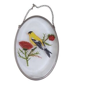 Lyford Goldfinch On Thistle Window Suncatcher Vintage